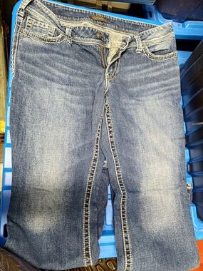 Silver Jeans Suki Women's Boot Cut Medium Blue Faded Denim